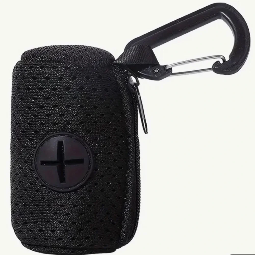 Black Mesh Dog Poop Bag Carrier
